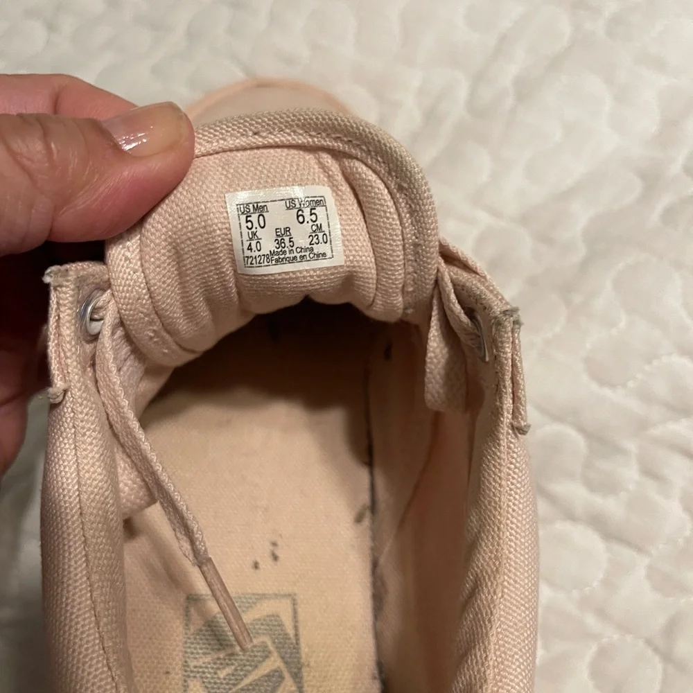 VANS off the wall old skool skaters pink womens 6.5 - Picture 6 of 8